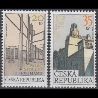 Tschechien Mi.Nr. 508-09 Palais Stoclet (2 Werte)
