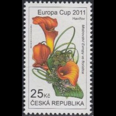 Tschechien Mi.Nr. 688 EM der Floristik, Blumengesteck (25)