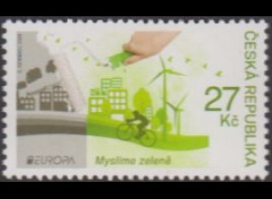 Tschechien MiNr. 882 Europa 16, Umweltbewusst leben, Von Grau zu Grün (27)
