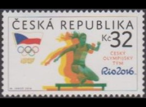 Tschechien MiNr. 889 Olympia 2016 Rio, Hürdenläuferin (32)