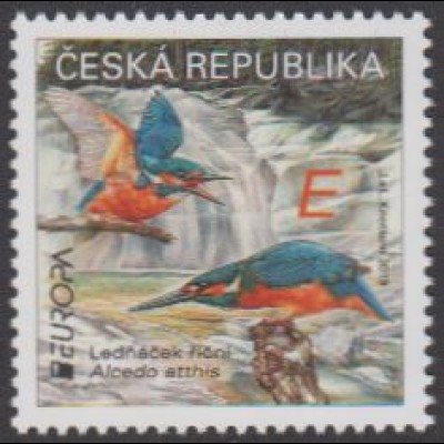 Tschechien MiNr. 1024 Europa 19, Heimische Vögel, Eisvogel (E)