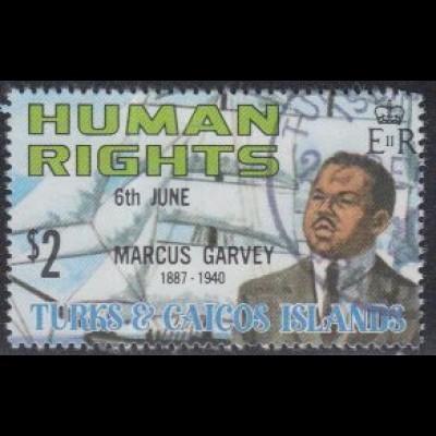 Turks- u.Caicos-Inseln Mi.Nr. 523 Vorkämpfer d.Menschenrechte, Marcus Garvey (2)