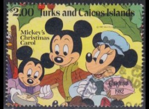 Turks- u.Caicos-Inseln Mi.Nr. 619 Walt-Disney-Figuren, Micky- und Minny Maus (2)