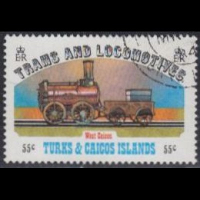 Turks- u.Caicos-Inseln Mi.Nr. 621 Lokomotive West Caicos (55)