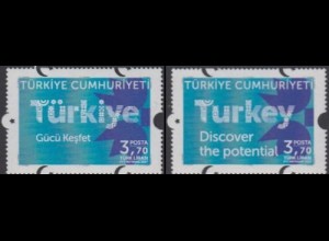 Türkei MiNr. 4335-36 Freim. Kampagne Türkei Entdecke das Potential (2 Werte)