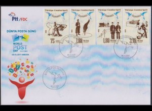 Türkei MiNr. 4365-68 Weltposttag, Briefträger, Postkutsche u.a. (4 Werte)