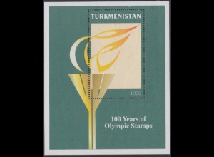 Turkmenistan Mi.Nr. Block 7 Olympia 1996 Atlanta, Olympisches Feuer 