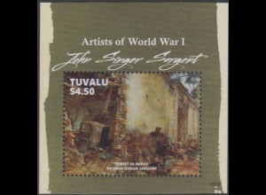 Tuvalu MiNr. Block 236 1.Weltkrieg aus Künstlersicht, John Singer Sargent, Arras
