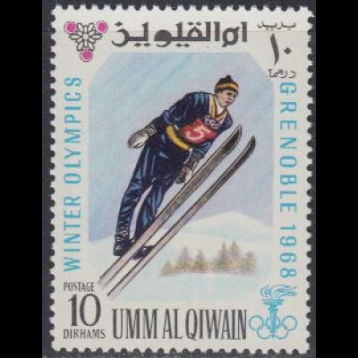 Umm al-Kaiwain Mi.Nr. 233A Olympia 1968 Grenoble, Skispringen (10)