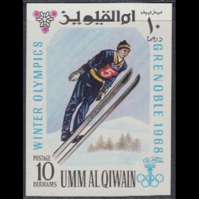 Umm al-Kaiwain Mi.Nr. 233B Olympia 1968 Grenoble, Skispringen (10)