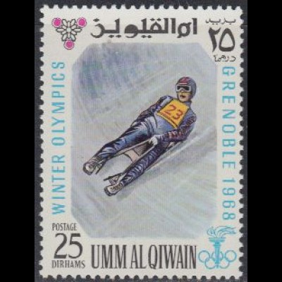 Umm al-Kaiwain Mi.Nr. 234A Olympia 1968 Grenoble, Rodeln (25)