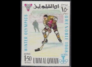 Umm al-Kaiwain Mi.Nr. 237B Olympia 1968 Grenoble, Eishockey (1,50)