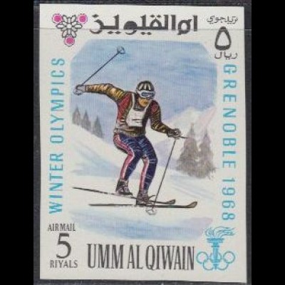 Umm al-Kaiwain Mi.Nr. 240B Olympia 1968 Grenoble, Ski alpin (5)