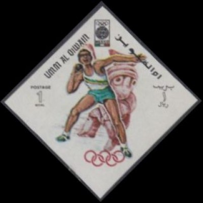 Umm al-Kaiwain Mi.Nr. 267B Olympia 1968 Mexiko, Kugelstoßen (1)
