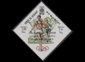 Umm al-Kaiwain Mi.Nr. 290B Olympia 1968 Mexiko, Langstreckenlauf m.Aufdr. (2,50)