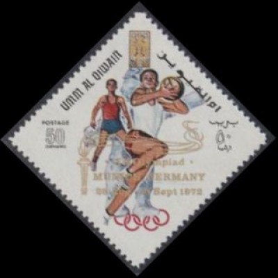 Umm al-Kaiwain Mi.Nr. 325A Olympia 1972 München, Basketball, m.Aufdr. (50)