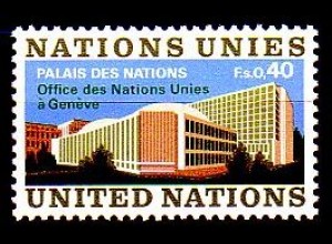 UNO Genf Mi.Nr. 22 Freim. Palais des Nations Genf (0,40)