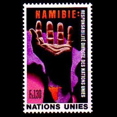 UNO Genf Mi.Nr. 53 Verwantwortung für Namibia, Karte von Afrika (1,30)