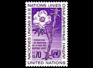 UNO Genf Mi.Nr. 55 Friedenserhaltende Maßnahmen, Rose, Stacheldraht (0,70)