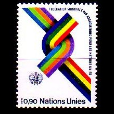 UNO Genf Mi.Nr. 56 30 Jahre WFUNA, Farbige Bänder (0,90)