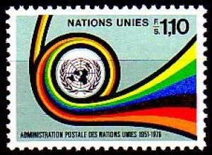 UNO Genf Mi.Nr. 61 25 Jahre Postverwaltung UNPA, Posthorn (1,10)