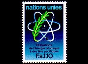UNO Genf Mi.Nr. 71 20 J. Int. Atomenergie Organisation IAEA, Atommodell (1,10)