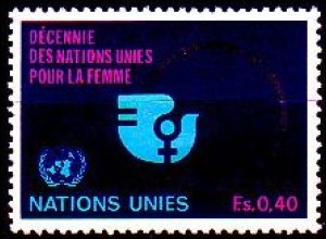 UNO Genf Mi.Nr. 89 Frauendekade, Emblem vor Kreis (0,40)