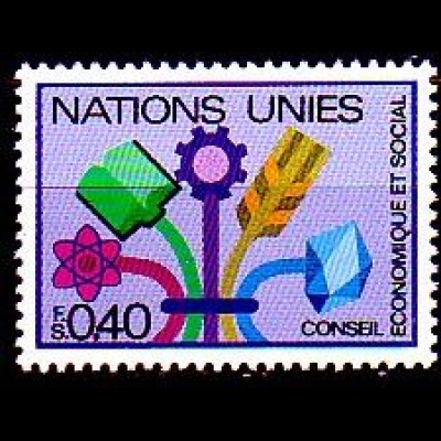 UNO Genf Mi.Nr. 94 ECOSOC, Symbole für Wissenschaft, Bildung etc. (0,40)
