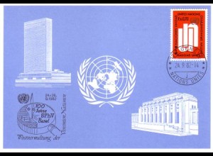 UNO Genf Blaue Karte Mi.Nr. 114 Basel, 100 Jahre SPhV (24.26.9.92)