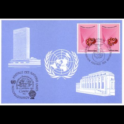 UNO Genf Blaue Karte Mi.Nr. 117 Genf (19.-21.11.82)