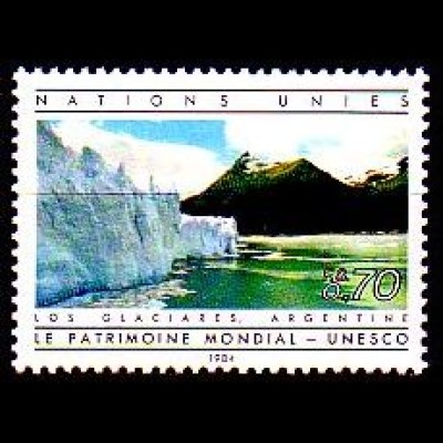 UNO Genf Mi.Nr. 123 Naturerbe, Nationalpark Los Glaciares Argentinien (0,70)