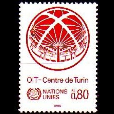 UNO Genf Mi.Nr. 127 ILO, Emblem des Turiner Zentrums (0,80)