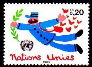 UNO Genf Mi.Nr. 131 Freim. Postbote (0,20)