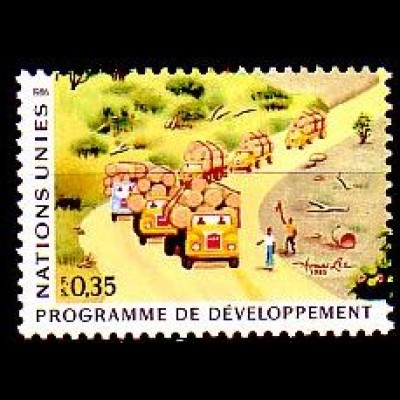 UNO Genf Mi.Nr. 140 Entwicklungsprogramm UNDP, Baumstammtransport (0,35)