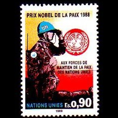 UNO Genf Mi.Nr. 175 Friedensnobelpreis für UNO Friedenstruppen (0,90)