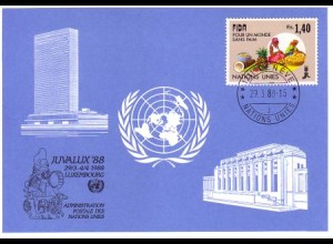 UNO Genf Blaue Karte Mi.Nr. 181 Luxemburg, Juvalux (29.3.-4.4.88)