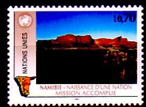 UNO Genf Mi.Nr. 198 1 Jahr Unabhängigkeit Namibias, Ugab-Terassen (0,70)