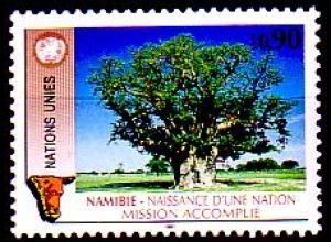 UNO Genf Mi.Nr. 199 1 Jahr Unabhängigkeit Namibias, Affenbrotbaum (0,90)