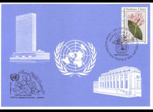 UNO Genf Blaue Karte Mi.Nr. 204 London, Stamp World (3.-13.5.90)