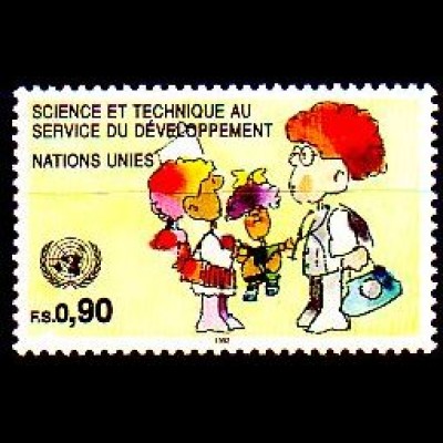 UNO Genf Mi.Nr. 221 Wissenschaft und Technologie, Ärztin und Patientin (0,90)
