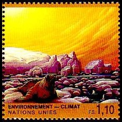 UNO Genf Mi.Nr. 241 Klimaveränderung, Tiere in Polarlandschaft (1,10)