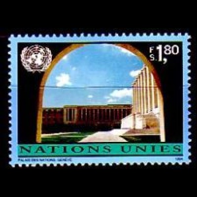 UNO Genf Mi.Nr. 258-Tab Freim. Palais des Nations, Genf (1,80)