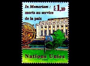 UNO Genf Mi.Nr. 380 Dag-Hammarskjöld-Medaille, Palais des Nations (1,10)