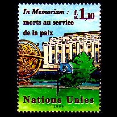 UNO Genf Mi.Nr. 380-Tab Dag-Hammarskjöld-Medaille, Palais des Nations (1,10)