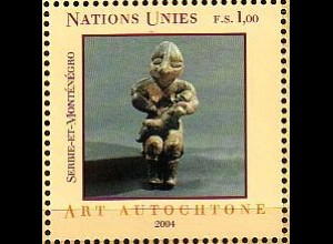 UNO Genf Mi.Nr. 491 Eingeborenenkunst, Terrakottafigur, Serbien (1,00)