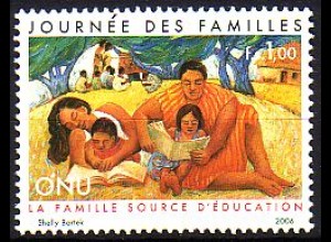 UNO Genf Mi.Nr. 541 Int. Tag der Familie, Familie bei Lesestunde (1,00)