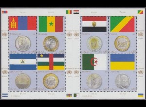 UNO Genf Mi.Nr. Klbg.743-50 Flaggen und Münzen (V) (mit 743-50)