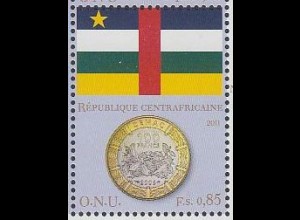 UNO Genf Mi.Nr. 748 Flaggen und Münzen (V), Zentralafrikanische Republik (0,85)