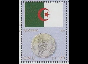 UNO Genf Mi.Nr. 749 Flaggen und Münzen (V), Algerien (0,85)