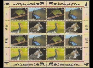 UNO Genf Mi.Nr. Klbg.774-77 Gefährdete Arten, Vögel (m.4x774-77)